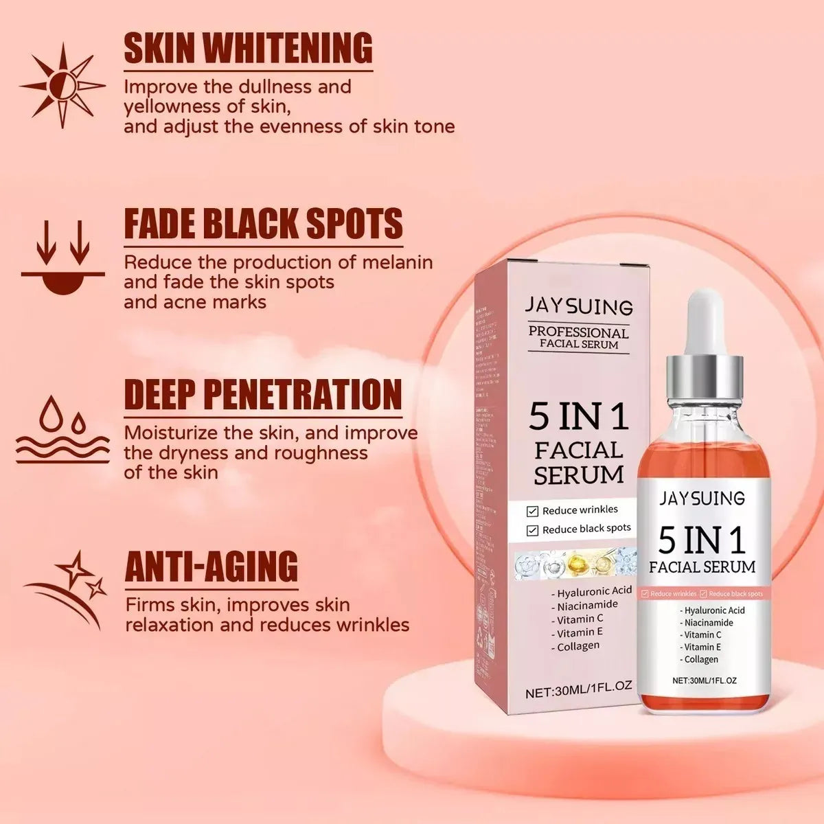 5 in 1 Facial Serum – Hydration & Brightening