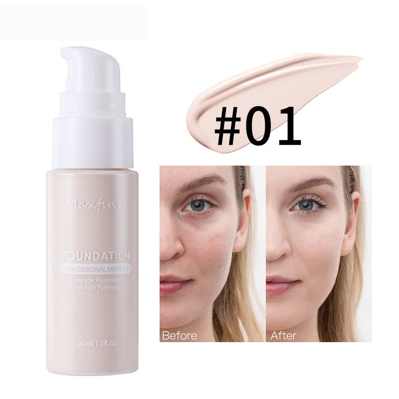 Waterproof Full Coverage Liquid Foundation – Long-Lasting, Sweat-Resistant & Natural Finish