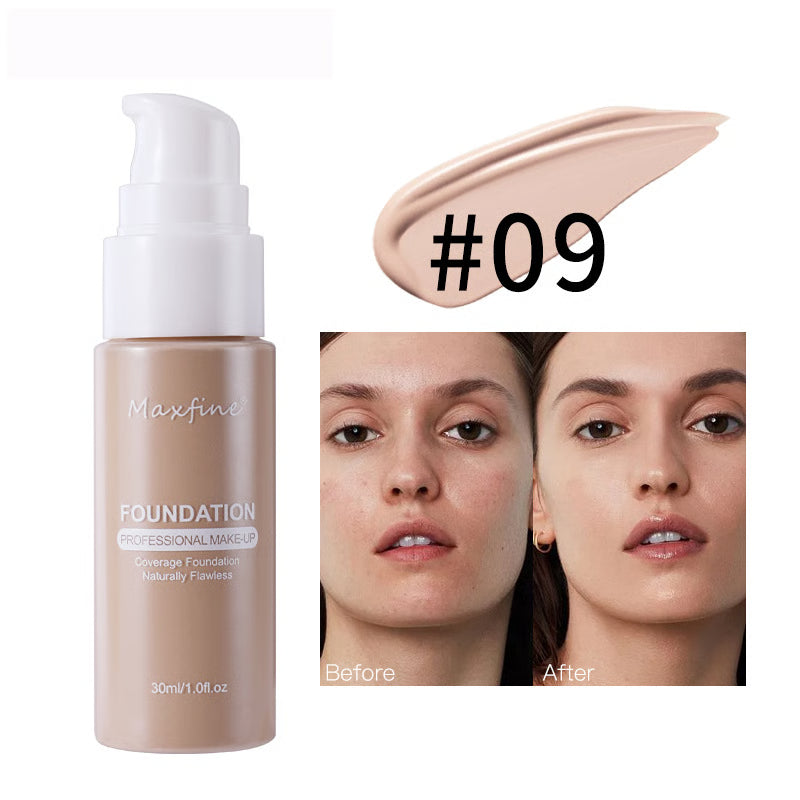 Waterproof Full Coverage Liquid Foundation – Long-Lasting, Sweat-Resistant & Natural Finish